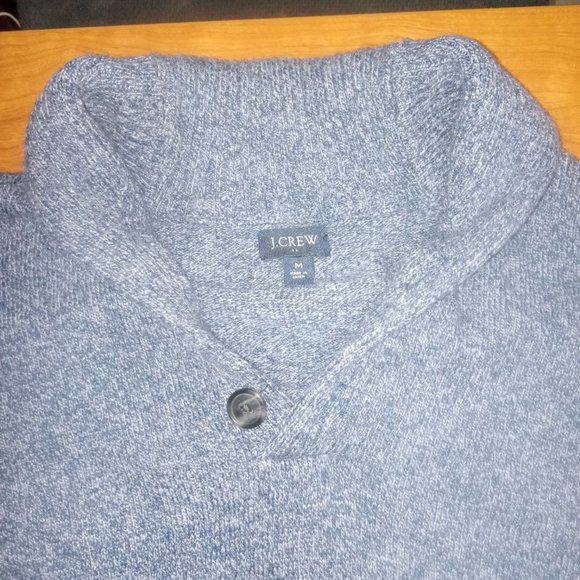 J Crew Cardigan Roll neck sweater Grey knitted Sweater size Medium - Picture 3 of 5